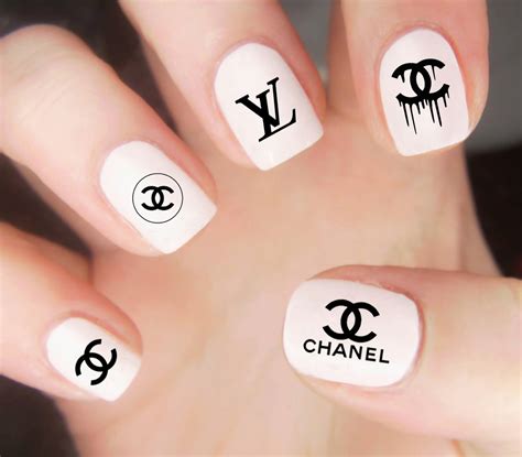 nail stickers chanel|chanel nail design stickers.